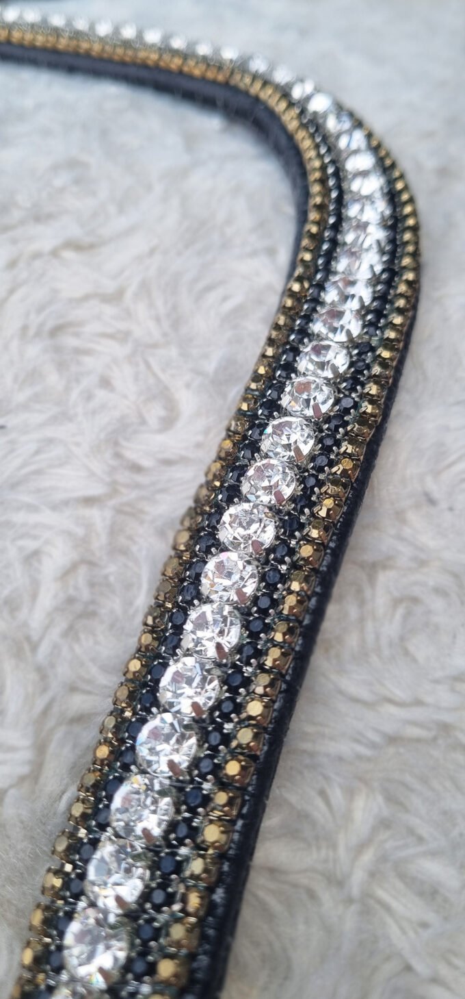 Frontal Preciosa - Crystal Noir & Or