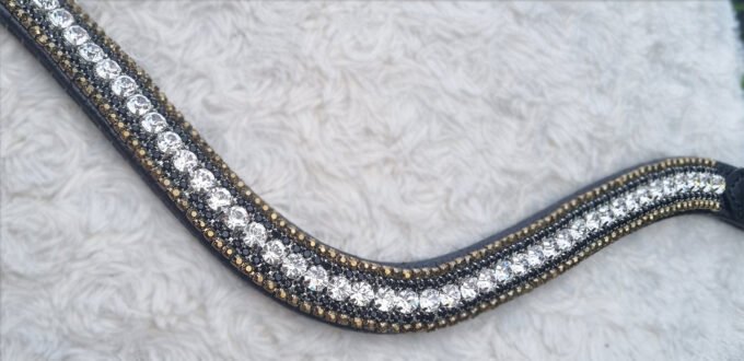 Frontal Preciosa - Crystal Noir & Or