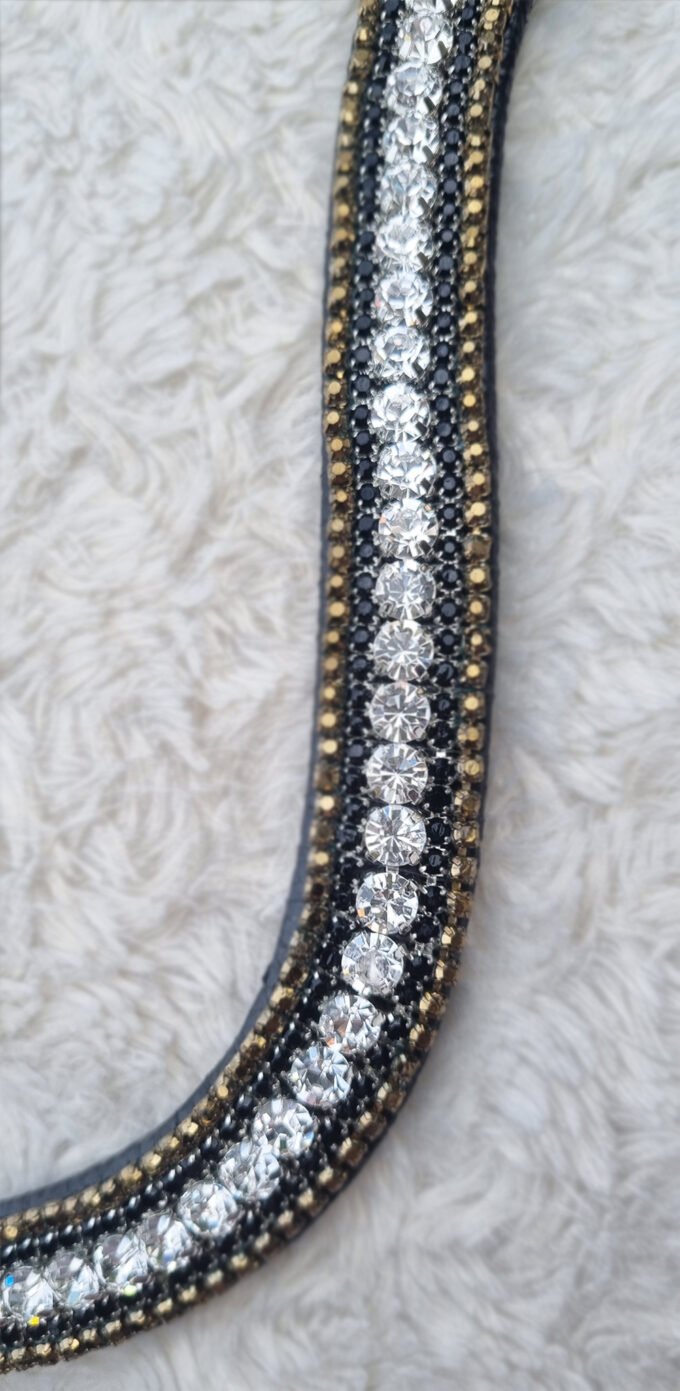 Frontal Preciosa - Crystal Noir & Or